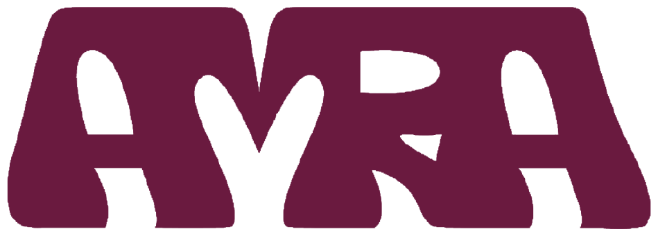 Horizontales AMRA-Logo in Violett