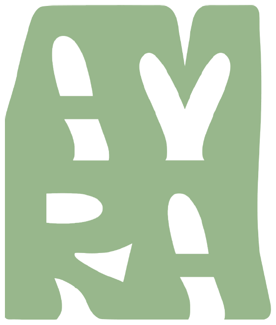 Aufgebautes AMRA-Logo in Salbeigrün