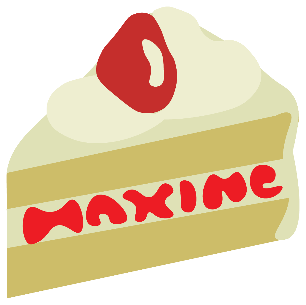 Fertiges Maxine-Kuchenlogo